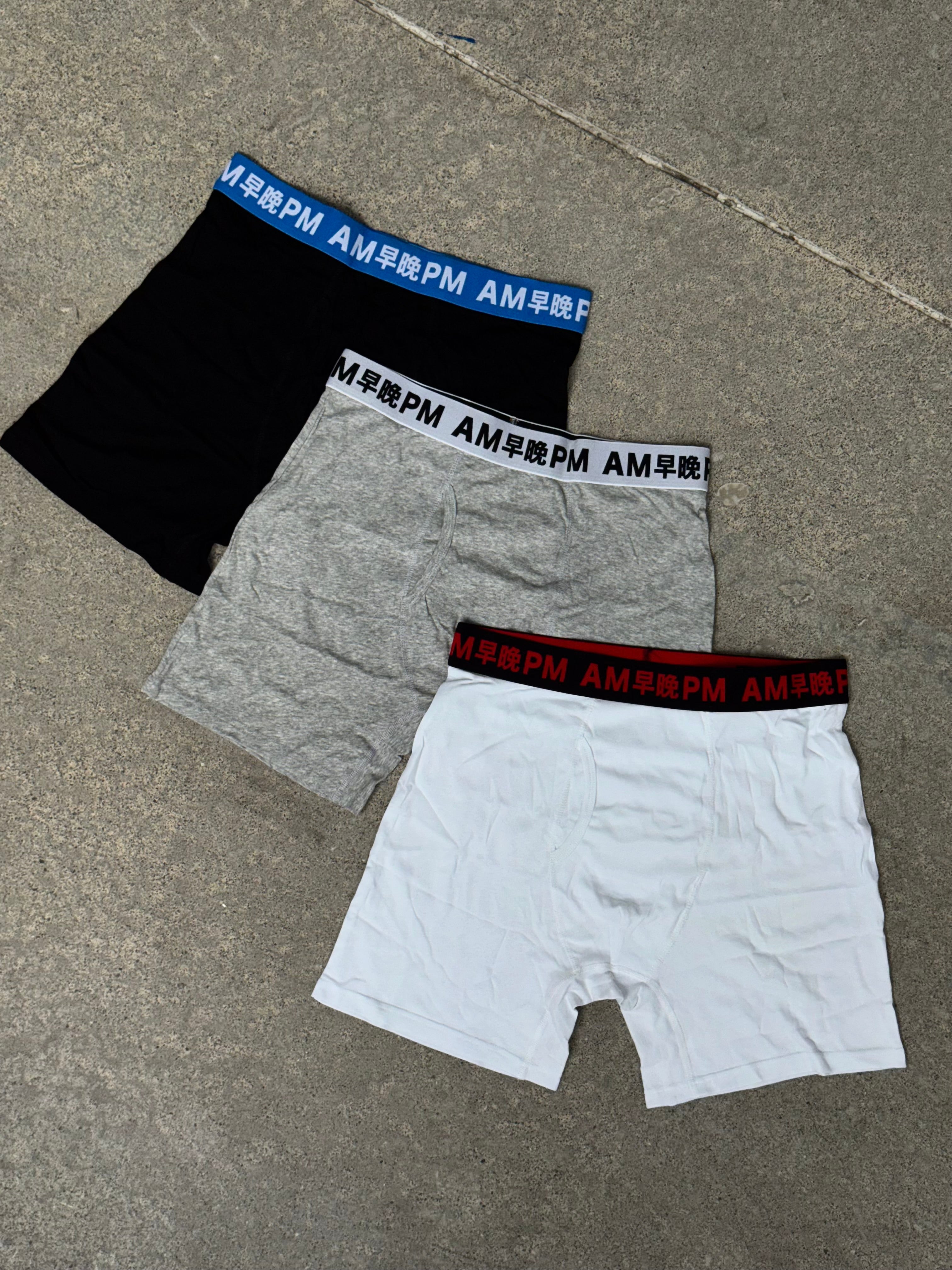 MULTI COLOR LOGO BOXERS / 3 PACK