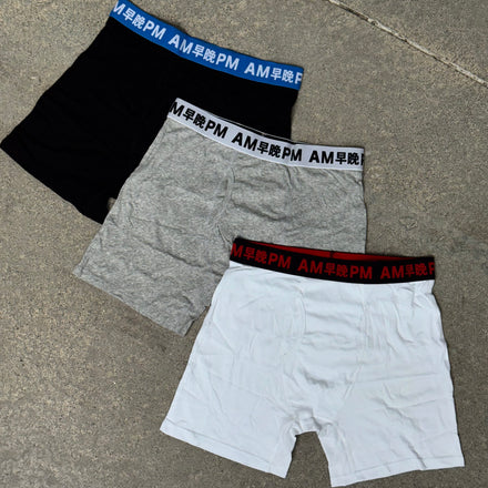 MULTI COLOR LOGO BOXERS / 3 PACK