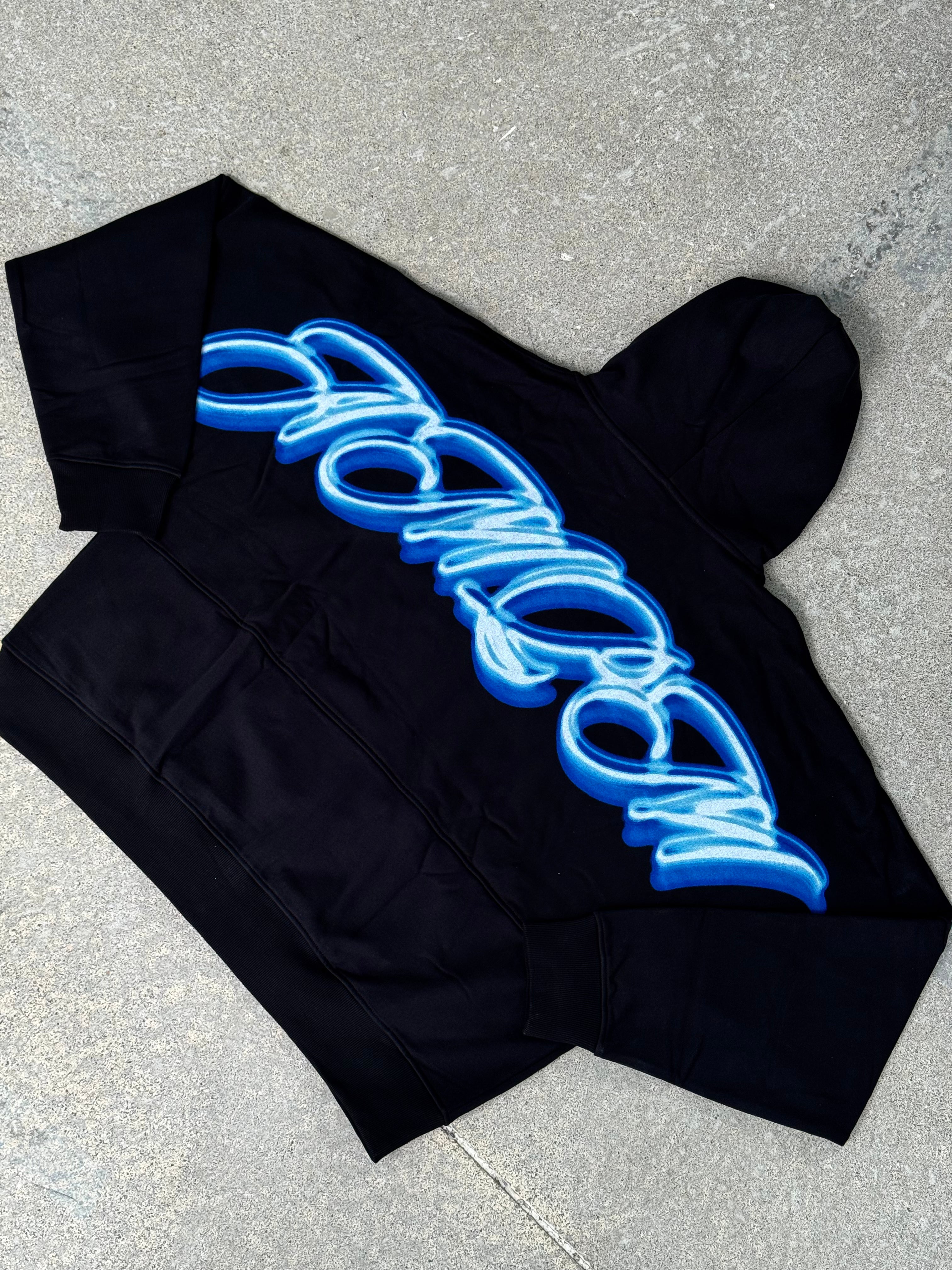 BLUE / AIRBRUSH HOODIE