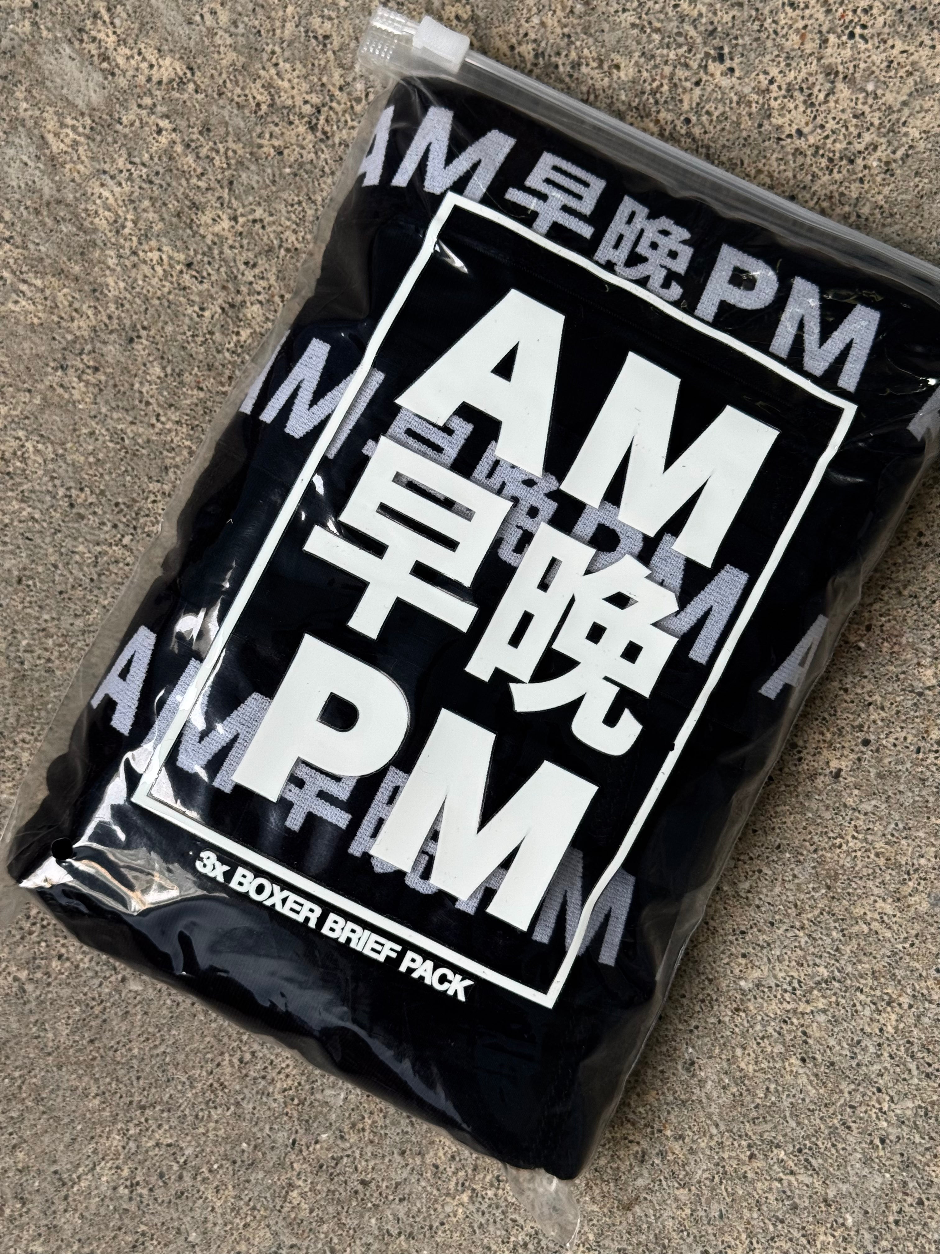 BLACK LOGO BOXERS / 3 PACK