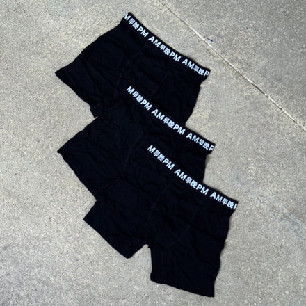 BLACK LOGO BOXERS / 3 PACK