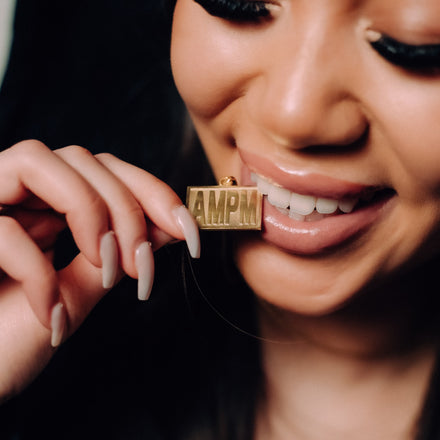 GOLD AMPM PENDANT CHAIN