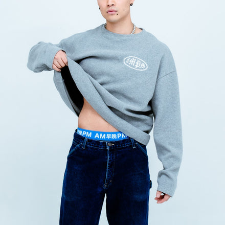 GREY WAFFLE LONG SLEEVE